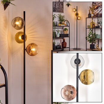 Ripoll lampa stojąca złoty, przezroczysty, miedziany, przydymiony, 3-punktowe