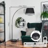 Bassagoda Lampa stojąca, Lampy łukowe Chrom, Czarny, 1-punktowy