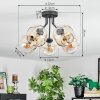 Ripoll lampa sufitowa, kula świetlna bursztynowy, przezroczysty, 5-punktowe