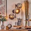 Koyoto Kula świetlna, Lampa ścienna Chrom, Przydymiony, 3-punktowe
