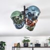 Ripoll lampa sufitowa, kula świetlna niebeieski, zielony, miedziany, 5-punktowe