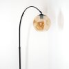 Ripoll lampa stojąca, lampa podłogowa łukowa czarny, 1-punktowy