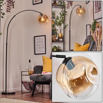 Ripoll Lampa stojąca, Lampy łukowe Czarny, 1-punktowy