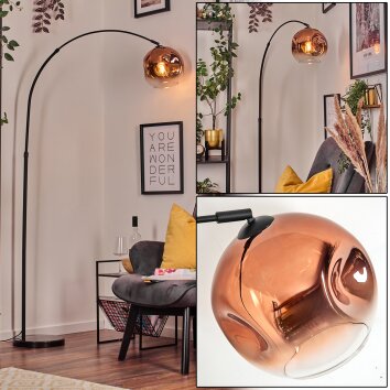 Ripoll Lampa stojąca, Lampy łukowe Czarny, 1-punktowy