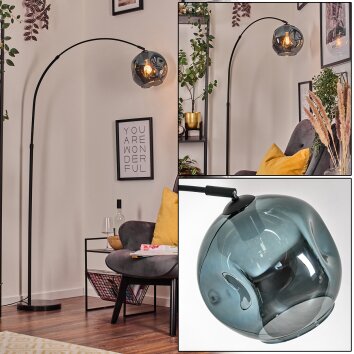 Ripoll Lampa stojąca, Lampy łukowe Czarny, 1-punktowy