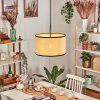 Chellas Lampa wisząca, Lampa wisząca Ecru, Czarny, 1-punktowy