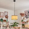 Chellas lampa wisząca, lampa wisząca naturalny, czarny, 1-punktowy
