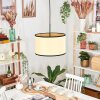 Chellas lampa wisząca, lampa wisząca naturalny, czarny, 1-punktowy