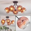 Ripoll lampa sufitowa, kula świetlna przezroczysty, miedziany, 5-punktowe