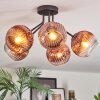 Ripoll lampa sufitowa, kula świetlna przezroczysty, miedziany, 5-punktowe