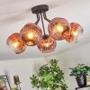 Ripoll lampa sufitowa, kula świetlna przezroczysty, miedziany, 5-punktowe