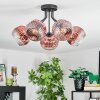 Ripoll lampa sufitowa, kula świetlna przezroczysty, miedziany, 5-punktowe