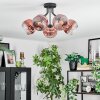 Ripoll Lampa sufitowa, Kula świetlna Przezroczysty, W kolorze miedzi, 5-punktowe