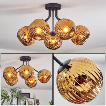 Ripoll Lampa sufitowa, Kula świetlna Złoty, 5-punktowe