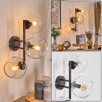 Koyoto Kula świetlna, Lampa ścienna Przezroczysty, 3-punktowe