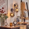 Koyoto Kula świetlna, Lampa ścienna Chrom, Przezroczysty, Przydymiony, 3-punktowe