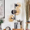 Koyoto Kula świetlna, Lampa ścienna W kolorze bursztynu, Przezroczysty, 3-punktowe