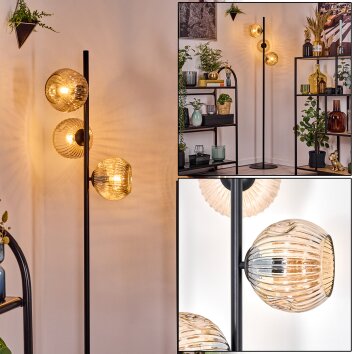 Ripoll Lampa stojąca W kolorze bursztynu, 3-punktowe