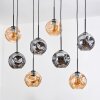 Ripoll lampa wisząca, kula świetlna, lampa wisząca kolory naturalne, czarny, 8-punktowe