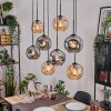 Ripoll lampa wisząca, kula świetlna, lampa wisząca kolory naturalne, czarny, 8-punktowe