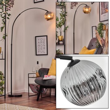 Ripoll Lampa stojąca, Lampy łukowe Czarny, 1-punktowy