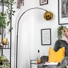 Ripoll lampa stojąca, lampa podłogowa łukowa czarny, 1-punktowy