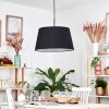 Bassagoda Lampa wisząca, Lampa wisząca Czarny, Biały, 1-punktowy