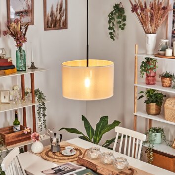 Bassagoda Lampa wisząca, Lampa wisząca beige, Biały, 1-punktowy