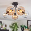 Koyoto lampa sufitowa, kula świetlna 52 cm bursztynowy, przezroczysty, 5-punktowe