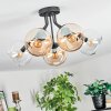 Koyoto Lampa sufitowa, Kula świetlna 52 cm W kolorze bursztynu, Przezroczysty, 5-punktowe