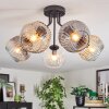 Ripoll Lampa sufitowa, Kula świetlna W kolorze bursztynu, Przezroczysty, Przydymiony, 5-punktowe