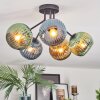 Koyoto Lampa sufitowa, Kula świetlna 52 cm Niebeieski, Złoty, Zielony, 5-punktowe