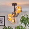 Ripoll Lampa sufitowa, Kula świetlna W kolorze bursztynu, Przezroczysty, Przydymiony, 4-punktowe