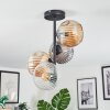 Ripoll Lampa sufitowa, Kula świetlna W kolorze bursztynu, Przezroczysty, Przydymiony, 4-punktowe