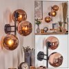 Koyoto Kula świetlna, Lampa ścienna W kolorze miedzi, 3-punktowe