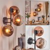 Koyoto Kula świetlna, Lampa ścienna Przezroczysty, W kolorze miedzi, 3-punktowe
