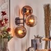 Koyoto Kula świetlna, Lampa ścienna Przezroczysty, W kolorze miedzi, 3-punktowe