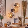 Koyoto Kula świetlna, Lampa ścienna W kolorze bursztynu, Przezroczysty, Przydymiony, 3-punktowe