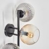 Koyoto Kula świetlna, Lampa ścienna W kolorze bursztynu, Przezroczysty, Przydymiony, 3-punktowe