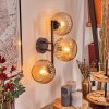 Koyoto Kula świetlna, Lampa ścienna W kolorze bursztynu, 3-punktowe