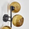 Koyoto Kula świetlna, Lampa ścienna Złoty, 3-punktowe