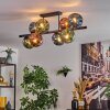 Ripoll lampa sufitowa, kula świetlna niebeieski, zielony, miedziany, 8-punktowe
