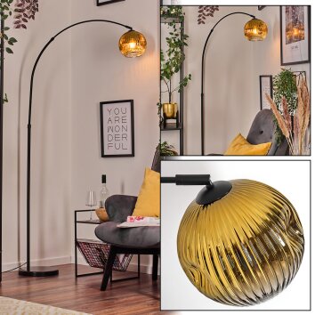 Ripoll lampa stojąca, lampa podłogowa łukowa czarny, 1-punktowy