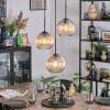Koyoto lampa wisząca, kula świetlna, lampa wisząca kaskadowa 30 cm bursztynowy, przezroczysty, 3-punktowe