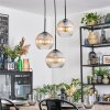 Koyoto lampa wisząca, kula świetlna, lampa wisząca kaskadowa 30 cm bursztynowy, przezroczysty, 3-punktowe