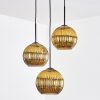 Koyoto lampa wisząca, kula świetlna, lampa wisząca kaskadowa 30 cm złoty, 3-punktowe