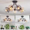 Koyoto lampa sufitowa, kula świetlna 52 cm bursztynowy, przezroczysty, przydymiony, 5-punktowe