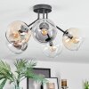 Koyoto lampa sufitowa, kula świetlna 52 cm bursztynowy, przezroczysty, przydymiony, 5-punktowe