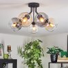 Koyoto lampa sufitowa, kula świetlna 52 cm bursztynowy, przezroczysty, przydymiony, 5-punktowe
