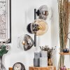 Koyoto Kula świetlna, Lampa ścienna W kolorze bursztynu, Przezroczysty, Przydymiony, 3-punktowe